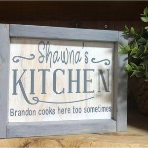 Hand Crafted | Name Humourous Kitchen Sign